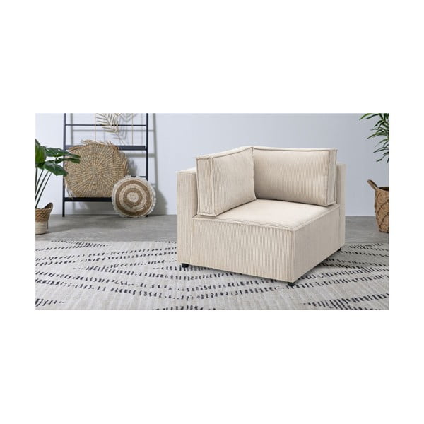 Krémový variabilní manšestrový modul pohovky Nihad modular – Bobochic Paris-image-1