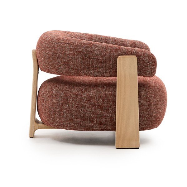 Žinylkové křeslo v terakotové barvě Granite – Kave Home-image-3