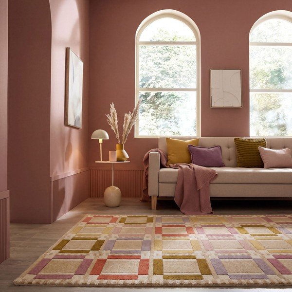 Ručně tkaný vlněný koberec v přírodní barvě 160x230 cm Quadro Wool – Flair Rugs-image-1