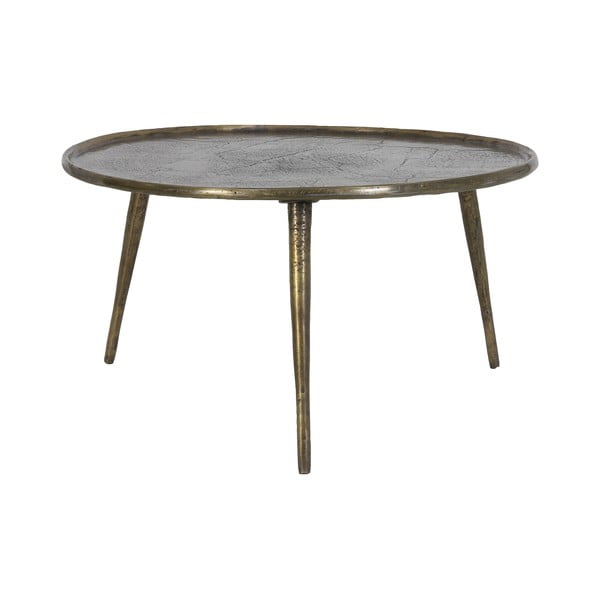 Kovový kulatý konferenční stolek v bronzové barvě ø 67,5 cm Babina – Light & Living-image-2