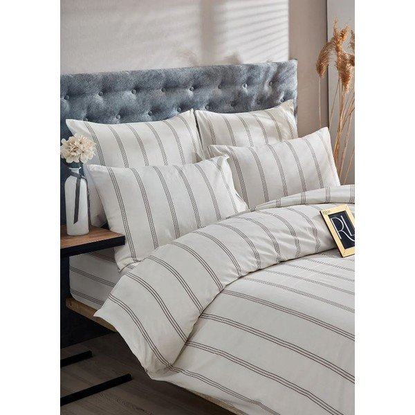 Krémové bavlněné prodloužené povlečení na dvoulůžko 200x220 cm – Mila Home-image-2