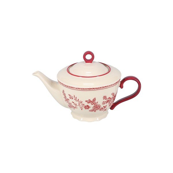 Vínová/slonovinová porcelánová konvice na čaj 920 ml Cyril – S|P Collection-image-2