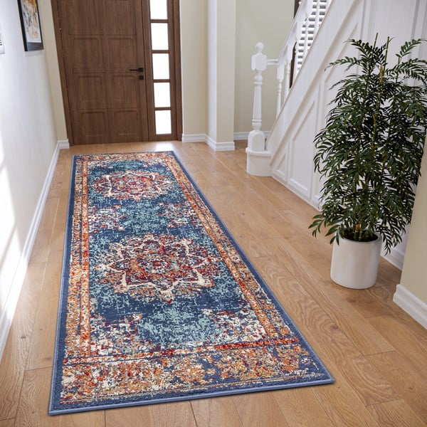 Tmavě modrý koberec běhoun 80x240 cm Orient Maderno – Hanse Home-image-1