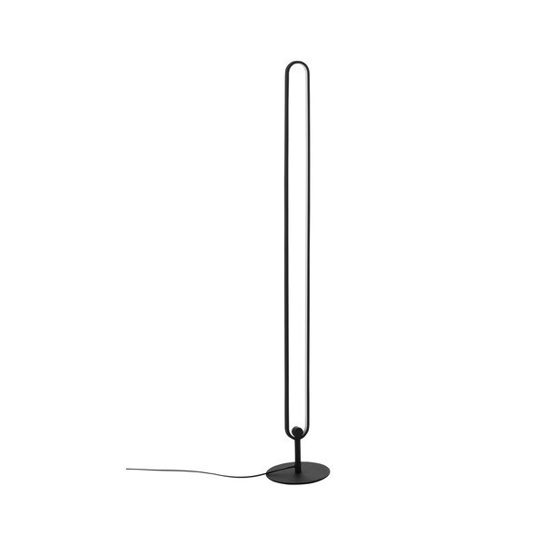 Matně černá kovová LED stmívatelná stojací lampa (výška 130 cm) Loop – Ellos Home