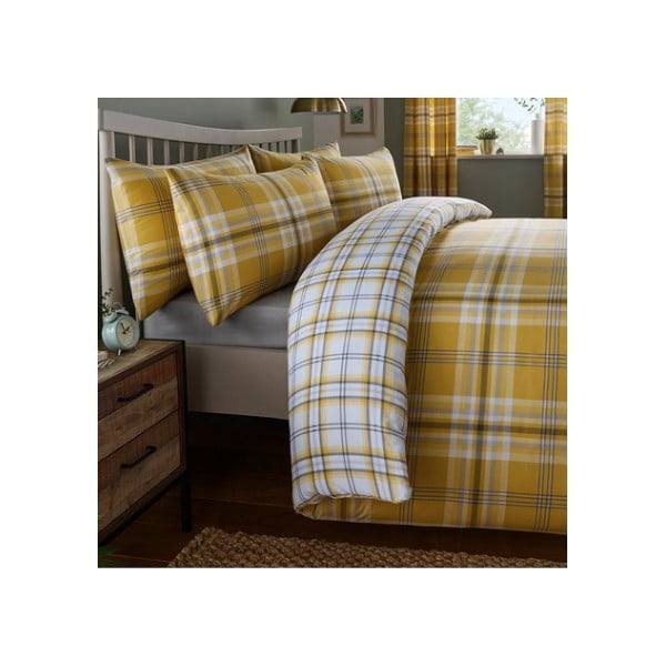 Žluté povlečení Catherine Lansfield Kelso, 200 x 200 cm-image-1