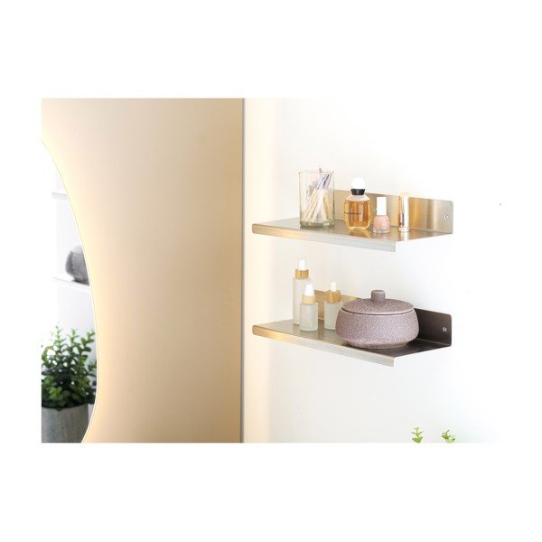 Ocelová police ve stříbrné barvě 40 cm Nagoya – House Nordic-image-2