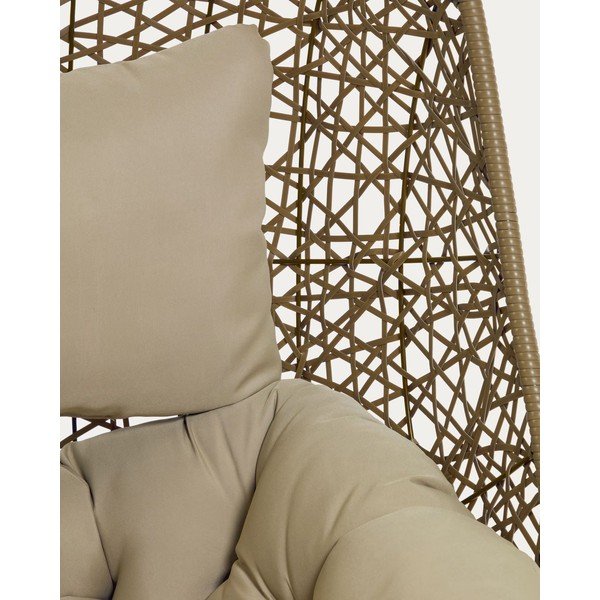 Hnědé závěsné zahradní křeslo Kave Home Florina-image-3