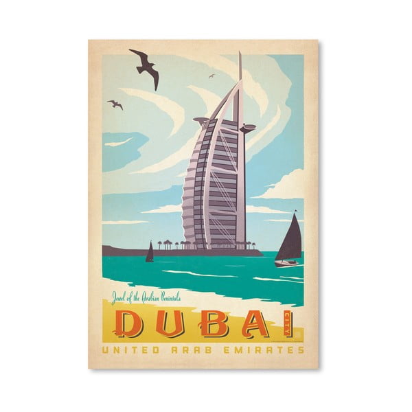 Plakát Americanflat Dubai, 42 x 30 cm