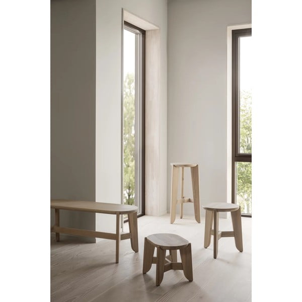 Barová stolička z dubového dřeva v přírodní barvě (výška sedáku 75 cm) Eli – Blomus-image-2