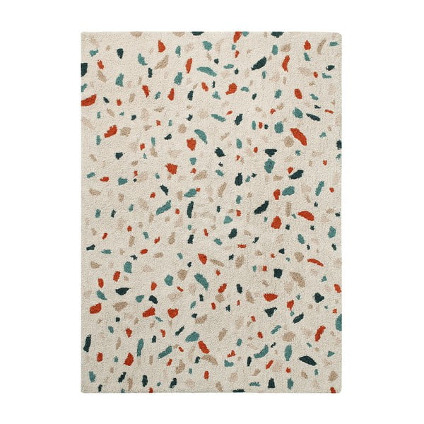 Krémový pratelný ručně tkaný bavlněný koberec 140x200 cm Terrazzo Marble – Lorena Canals