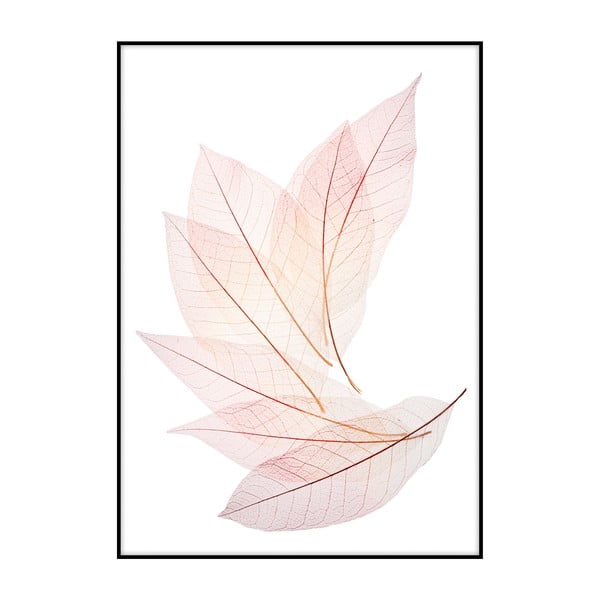 Plakát Imagioo Pink Leaves, 40 x 30 cm
