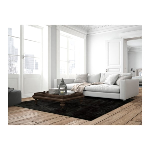 Černý koberec Universal Unic Liso Negro, 65 x 120 cm-image-2