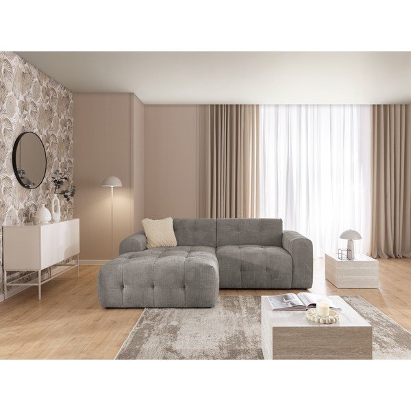 Šedá rohová pohovka (levý roh/s lenoškou) Melva – Ropez-image-1
