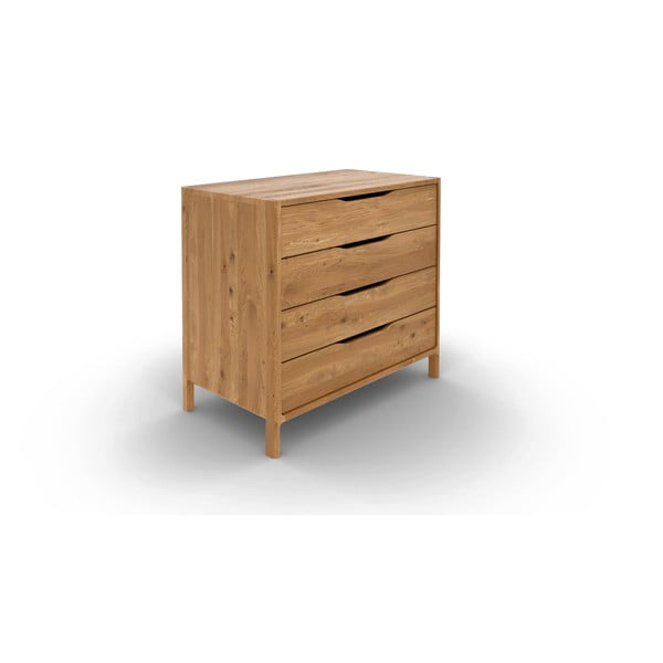 Nízká komoda z dubového dřeva v přírodní barvě 95x80 cm Twig – The Beds-image-2