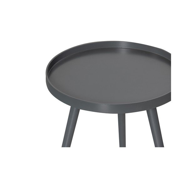 Tmavě šedý odkládací stolek WOOOD Sasha, ø 41 cm-image-3