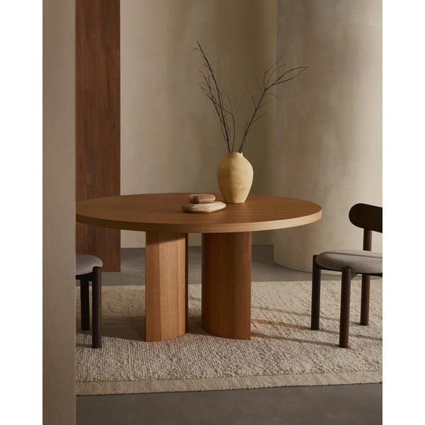 Kulatý jídelní stůl v dekoru dubu ø 150 cm Nealy – Kave Home-image-2