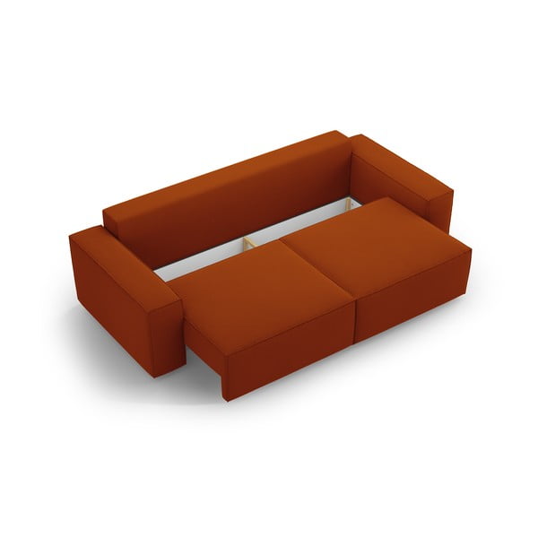 Rozkládací pohovka v cihlové barvě 247 cm Jodie – Micadoni Home-image-3