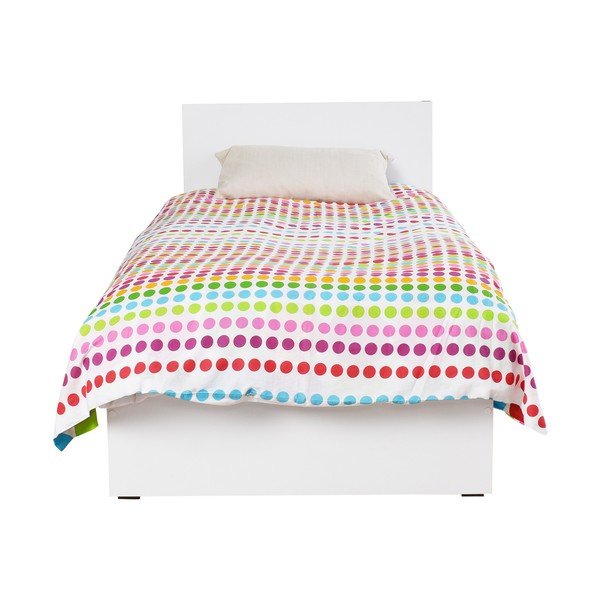 Bílá jednolůžková postel 90x190 cm KRY – Kalune Design-image-3