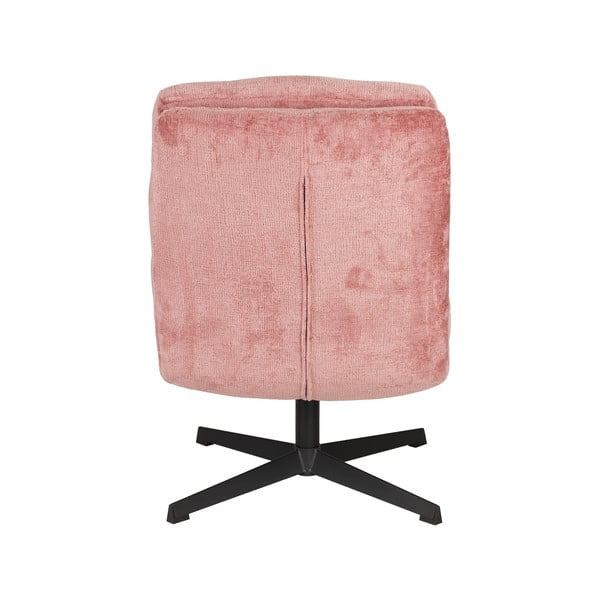 Růžové otočné křeslo Kai – White Label-image-4