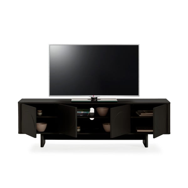 Černý TV stolek 180x55x40 cm Solei – MOME-image-1
