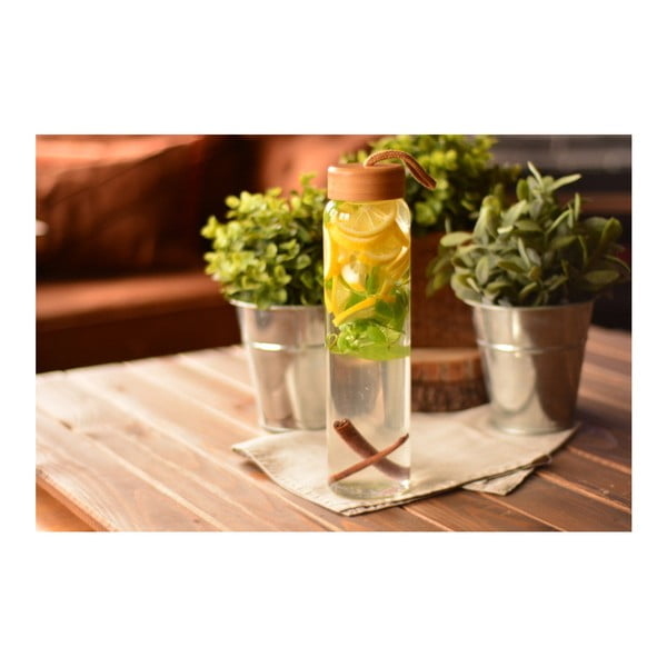 Skleněná lahev s bambusovým uzávěrem Bambum Diem, 500 ml-image-2