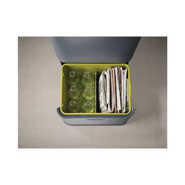 Šedý koš na tříděný odpad Joseph Joseph IntelligentWaste Totem 48-image-3