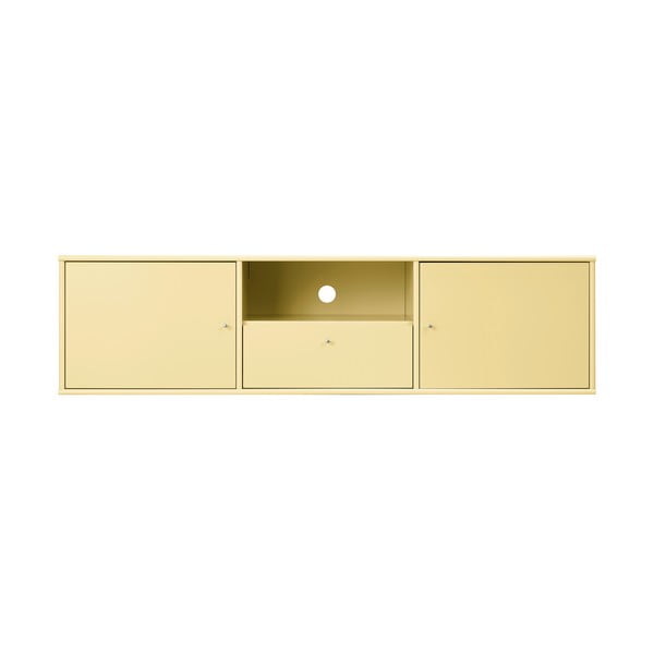 Světle žlutý TV stolek 161x42 cm Mistral – Hammel Furniture