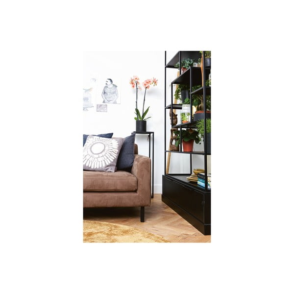 Černá kovová knihovna 126x204 cm Fons - WOOOD-image-3