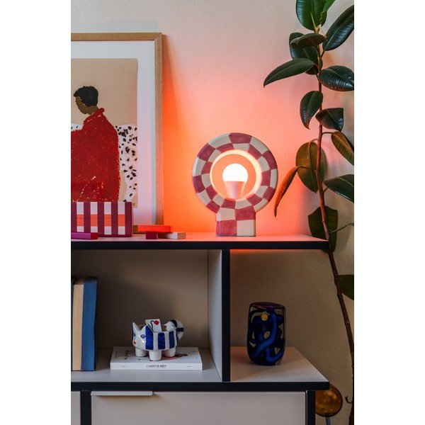 Růžová stolní lampa (výška 23,5 cm) Vialini – Bloomingville-image-3
