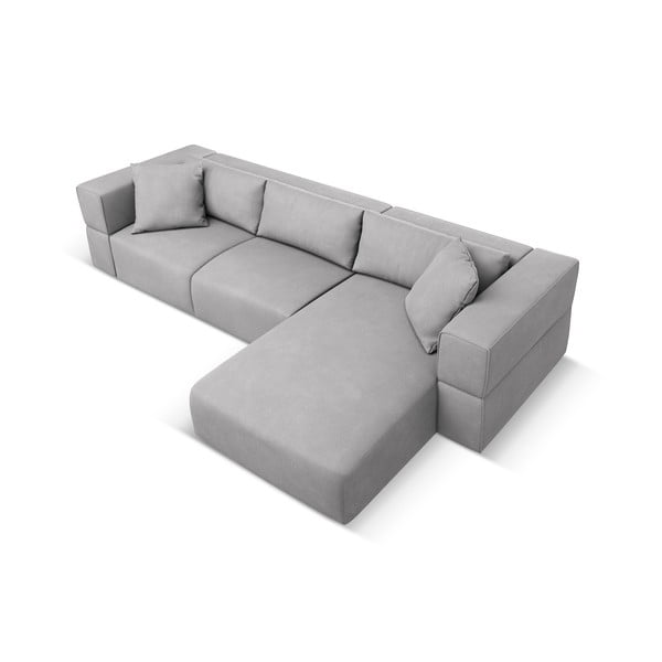 Světle šedá rohová pohovka, pravý roh Esther – Milo Casa-image-3