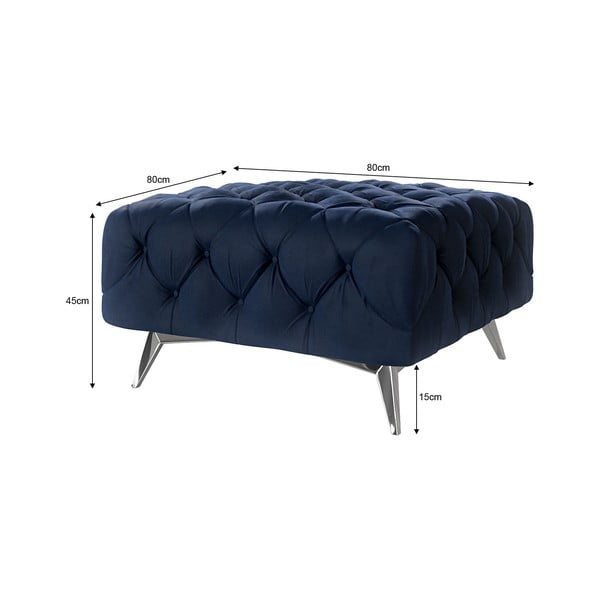 Tmavě modrá sametová podnožka Chelsea – Ropez-image-3