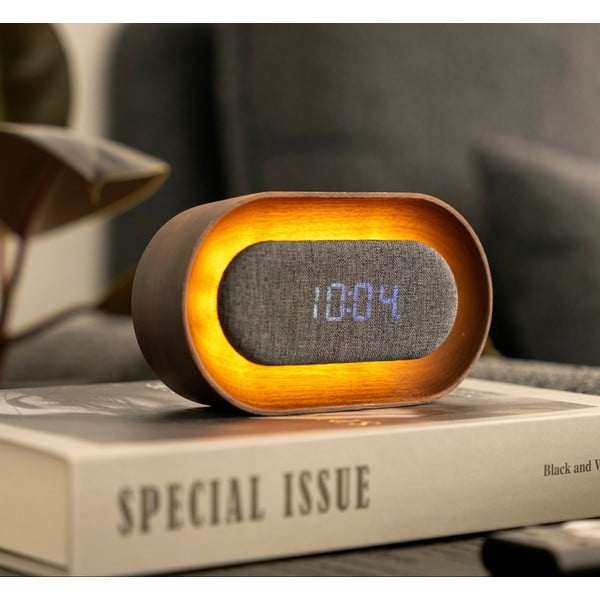 Digitální budík Lumos Walnut – Gingko-image-1