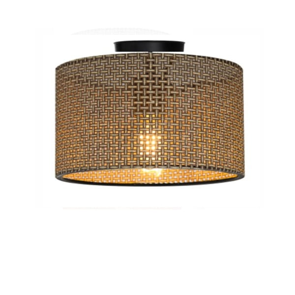 Hnědé stropní svítidlo s textilním stínidlem ø 30 cm Goza – Squid Lighting