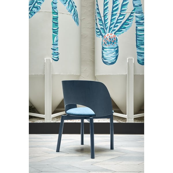 Modré čalouněné jídelní křeslo Dam – Teulat-image-1