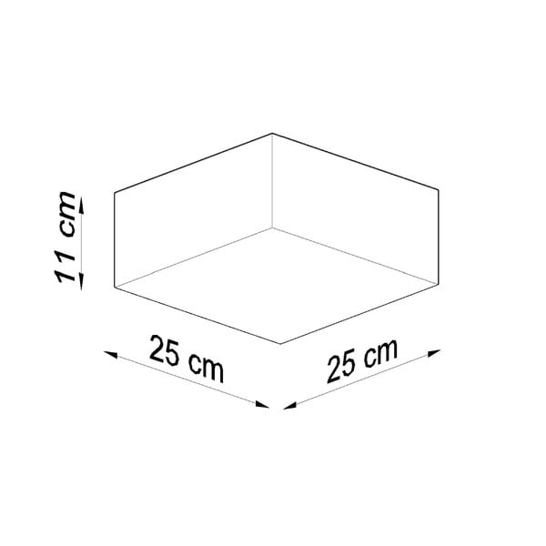 Černé stropní svítidlo 25x25 cm Mitra – Sollux-image-4