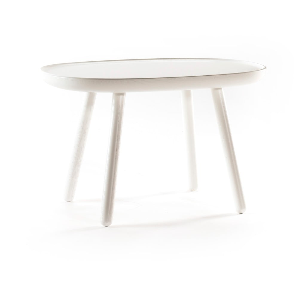 Bílý konferenční stolek z masivu EMKO Naïve, 61 x 41 cm