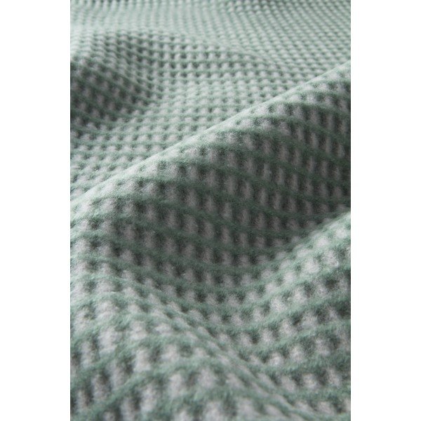Zelená deka s příměsí bavlny 140x180 cm Uniwaffle – Euromant-image-2