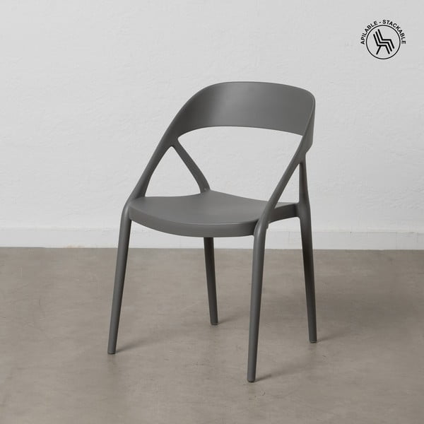 Šedé plastové jídelní židle v sadě 2 ks – Ixia-image-2