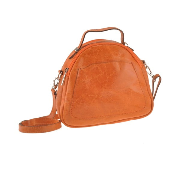 Oranžová kožená kabelka Men