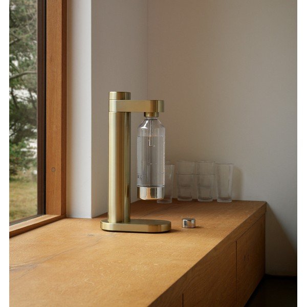 Výrobník sody z nerezové oceli v mosazné barvě Brus – Stelton-image-1