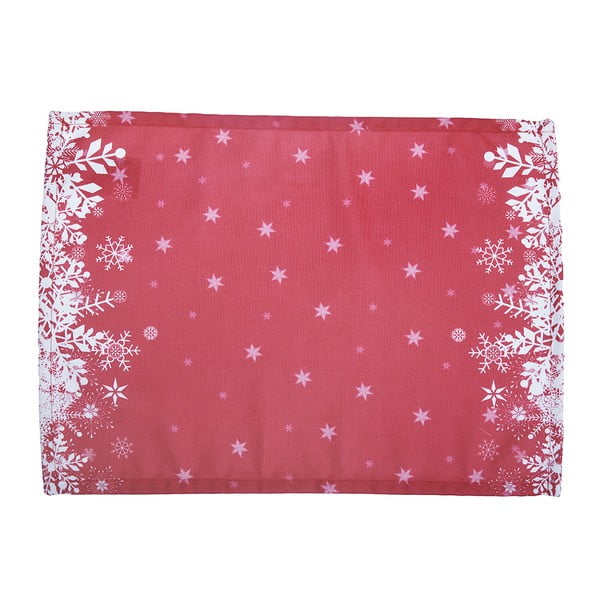 Sada 2 červených prostírání s vánočním motivem Mike & Co. NEW YORK Honey Snowflakes, 33 x 45 cm