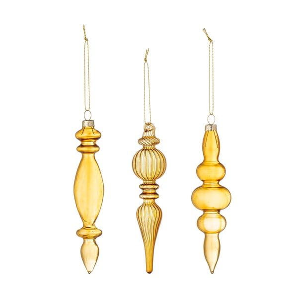 Skleněné vánoční ozdoby v sadě 3 ks ø 4 cm Auralia – Bloomingville