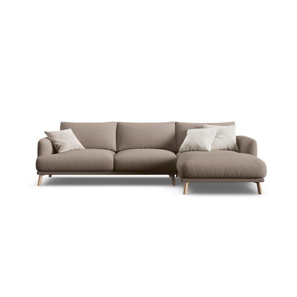 Taupe rohová pohovka (pravý roh/s lenoškou) Naomi – Micadoni -image-2