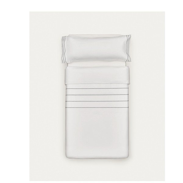 Bílé povlečení na jednolůžko/prodloužené z bavlněného perkálu 150x220 cm Cintia – Kave Home-image-4