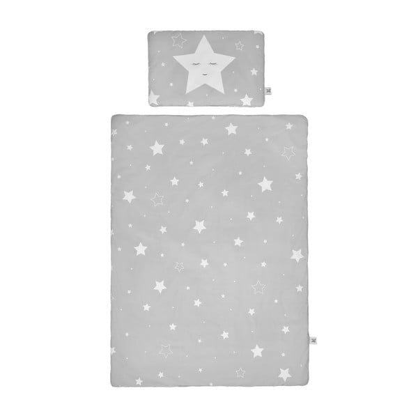 Set dětské bavlněné přikrývky s polštářem BELLAMY Shining Star, 100 x 135 cm