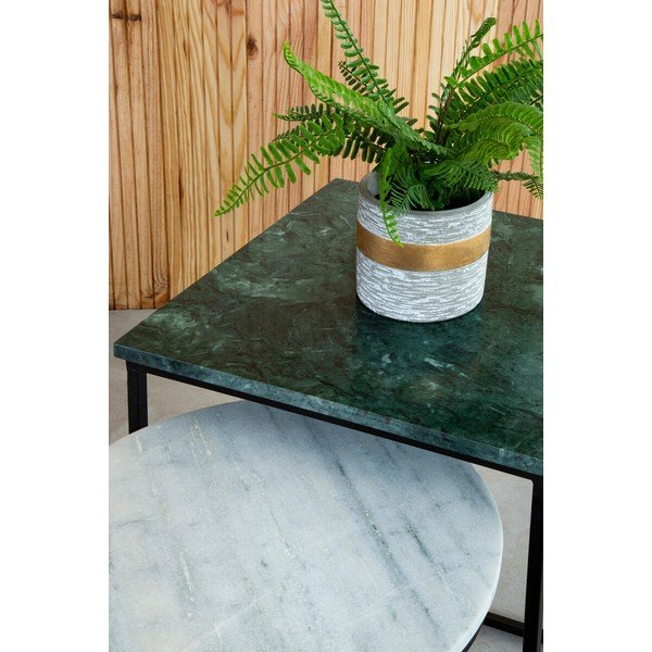 Odkládací stolky v sadě 3 ks s mramorovou deskou  40x40 cm Mandoli – Premier Housewares-image-4