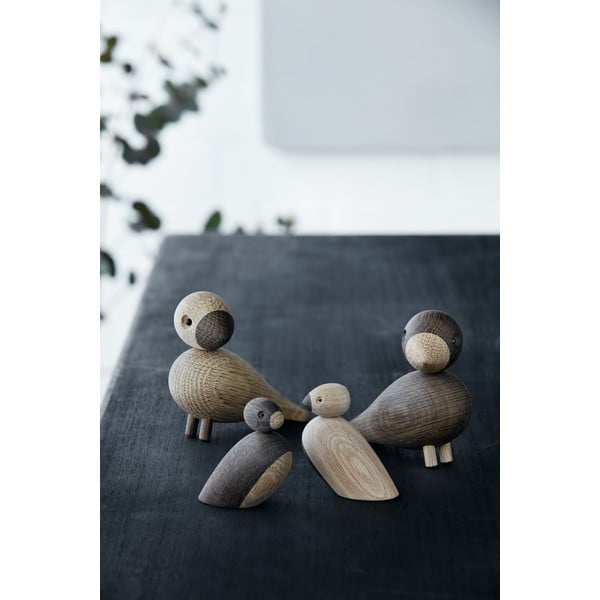 Sada 2 sošek z masivního dubového dřeva Kay Bojesen Denmark Pair of Sparrows-image-1