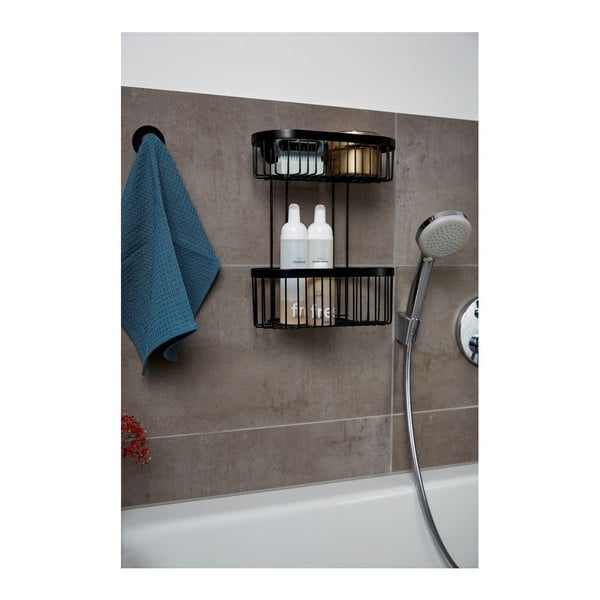 Černý nástěnný košík Wenko Classic Plus 2 Tier-image-4