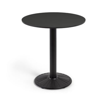 Černý zahradní jídelní stůl Kave Home Tiaret, ø 68 cm