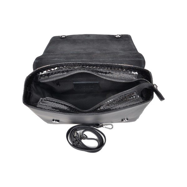 Černá kožená kabelka Mangotti Bags Andrea-image-4